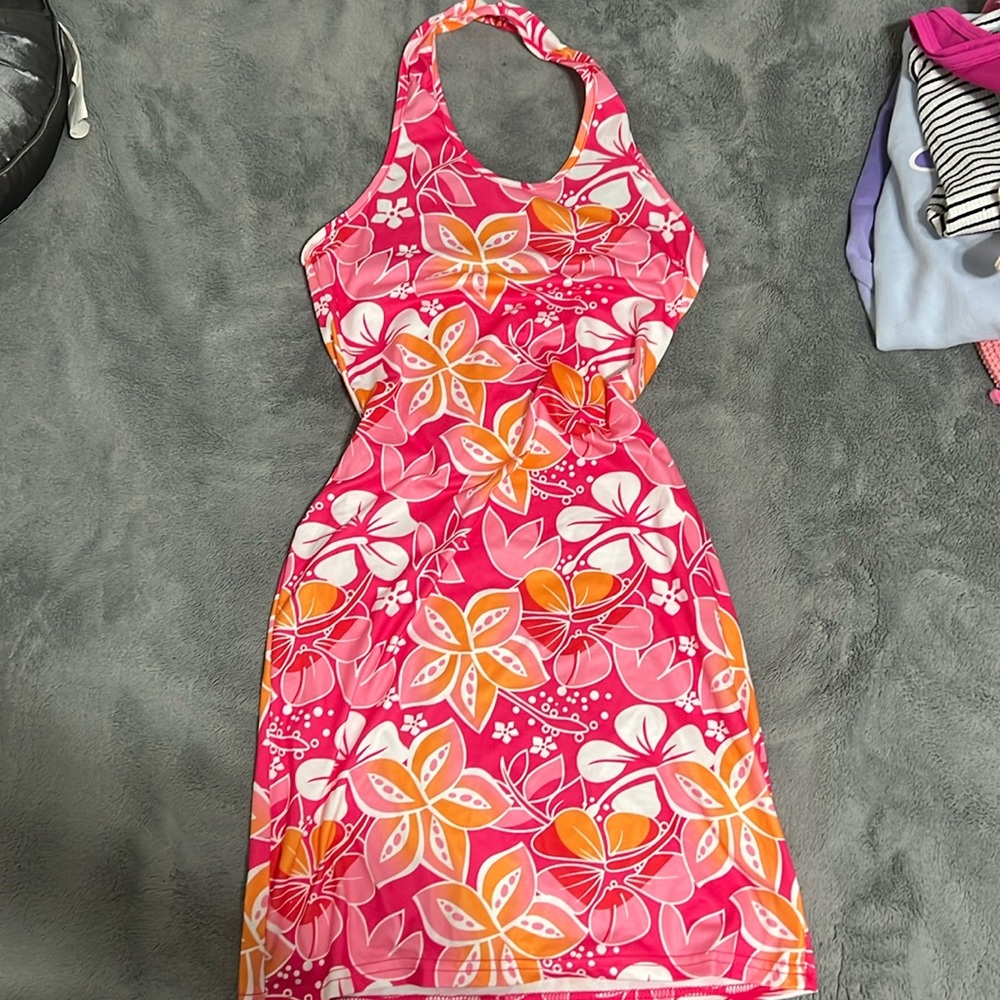 Holter, Colorful, Summer, Beach Dress: SHEIN